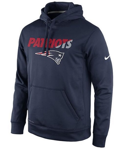 NFL Men's New England Patriots Nike Navy Kick Off Staff Performance Pullover Hoodie